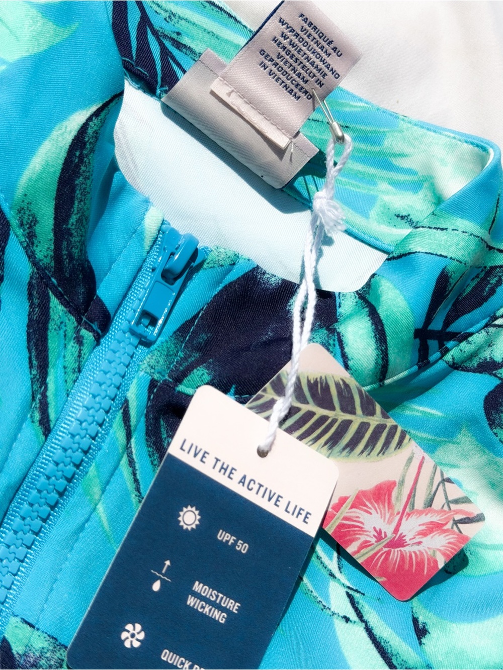 Tommy Bahama NWT Golf Dress New Turquoise Tropical Palm Leaf Sleeveless L Large - Picture 4 of 6